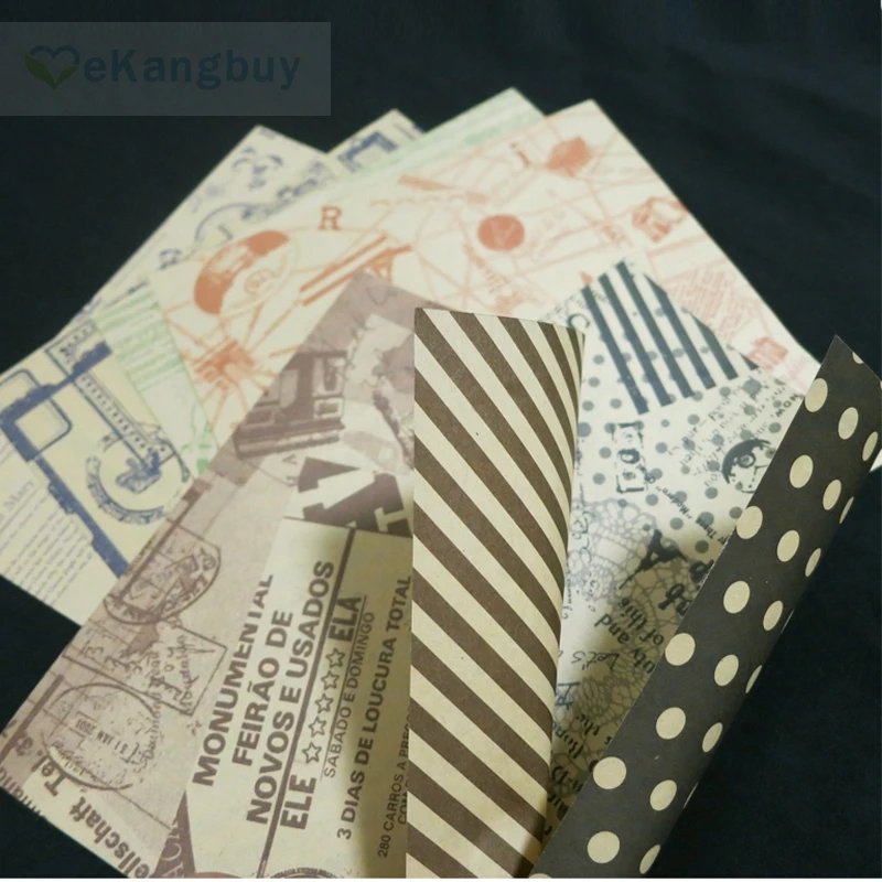 R 2122 15x15 Cm Papel Kraft Eoropean Estilo Retro Imprimir Lados Dobro Origami Artesanato Papel De Embrulho De Papel 60 Folhas Em Do Ofício De