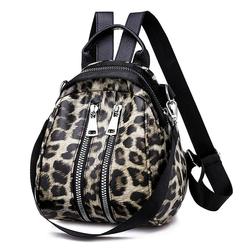 

Fashion Waterproof Leopard Print Backpack Women 2018 New Hot Korean Version Backbag for Girls Scratchproof Shoulder Bags Female