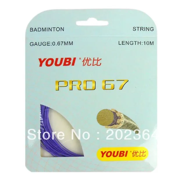 10x YOUBI PRO 67(0,67 мм) Струны для бадминтона