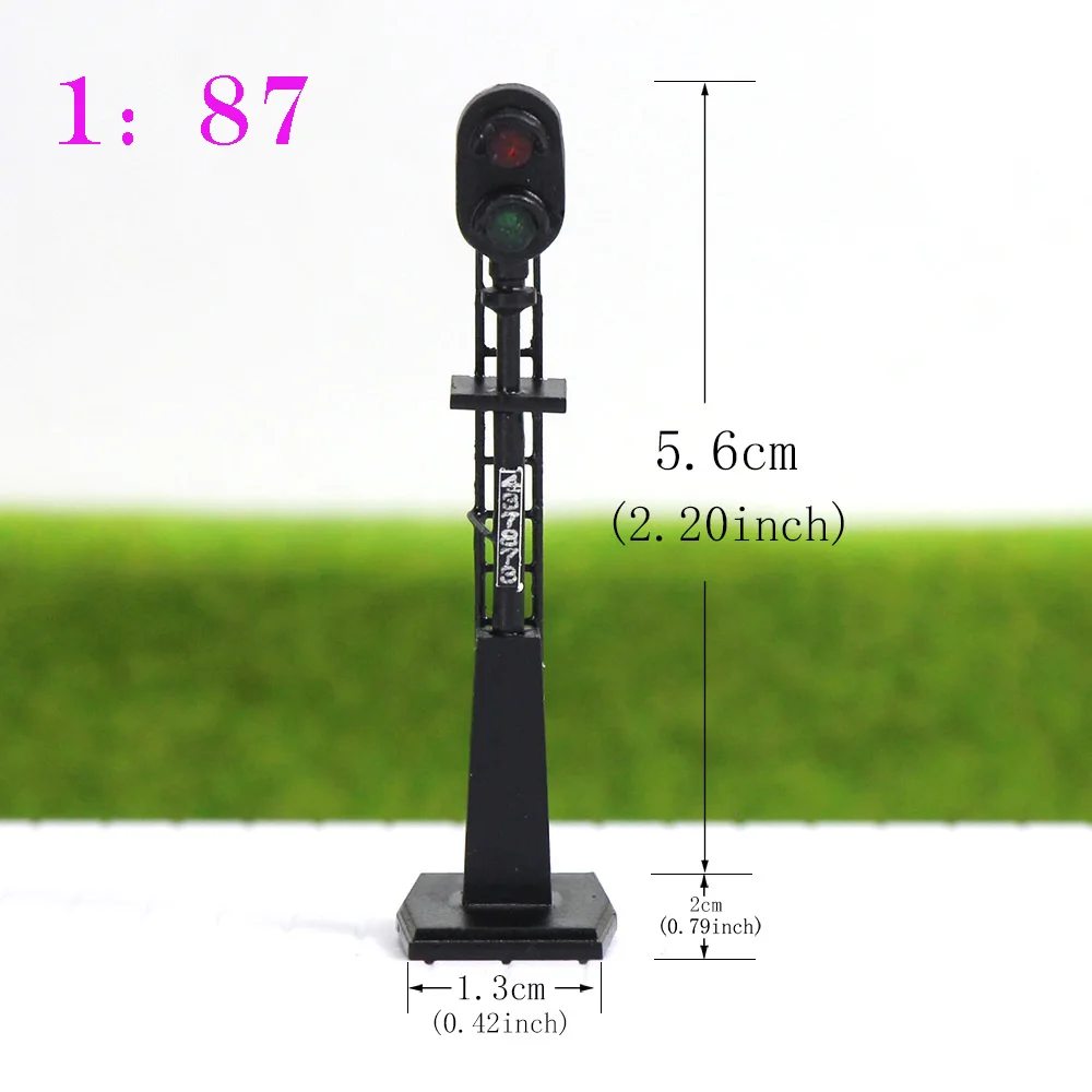 JTD4RG 5 шт. HO O N масштабные светодиоды, сделанные железнодорожные сигналы для сигнала железной дороги 2 стороны модель здания модель светильник движения сигналы - Цвет: HO