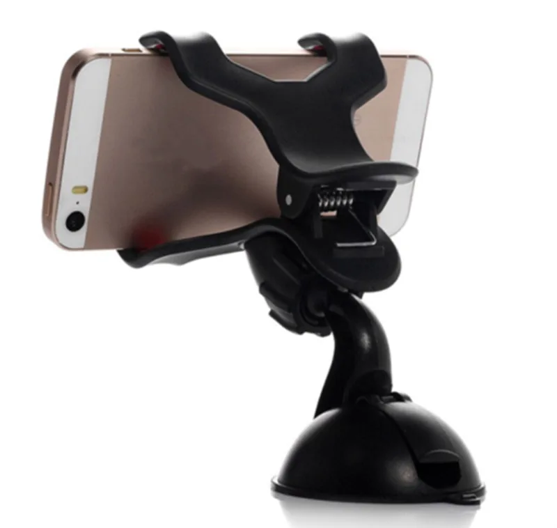 

ULIFART Mini Car Mount Phone Holder 360 Degree Rotation With Double Grips And Suction Cup For GPS Navigation