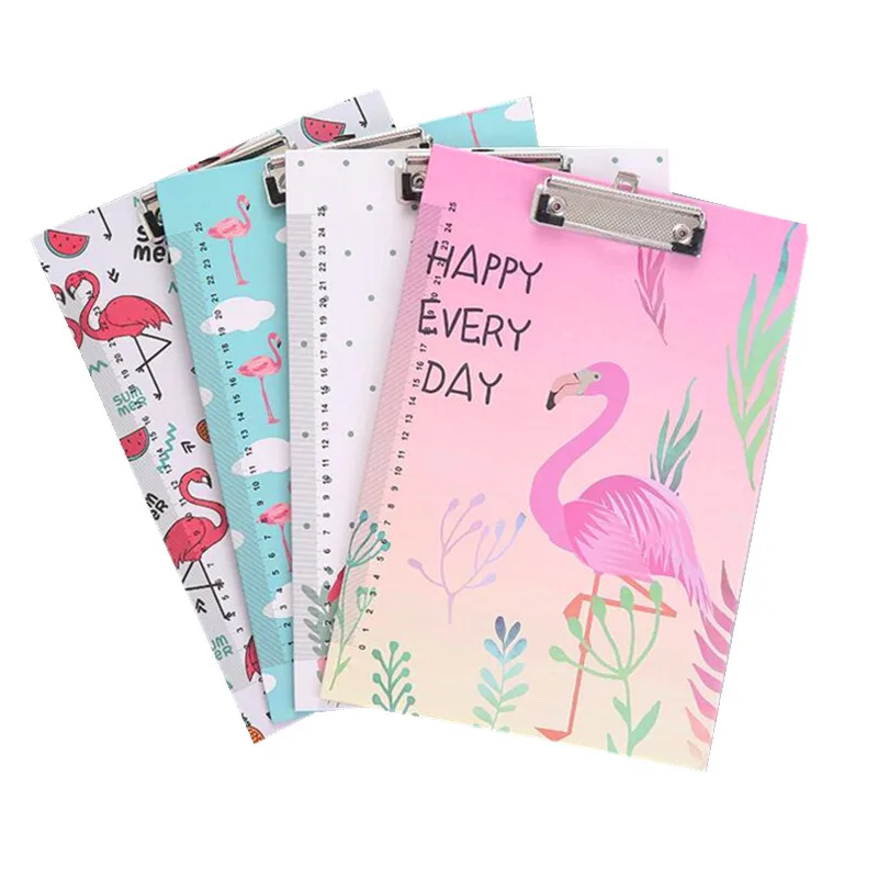 

1pcs A4 Cute Flamingo Totoro Clipboards Lovely Stationery Clip Folder Board Desk File Drawing Writing Pad School Office Supplies