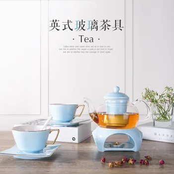 

Factory direct creative European-style Korean-resistant glass ceramic heating teapot sets