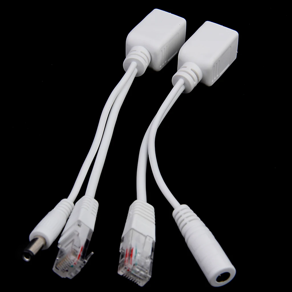 2 шт. белый POE стандарт питания по Ethernet адаптер экстрактор сплиттер