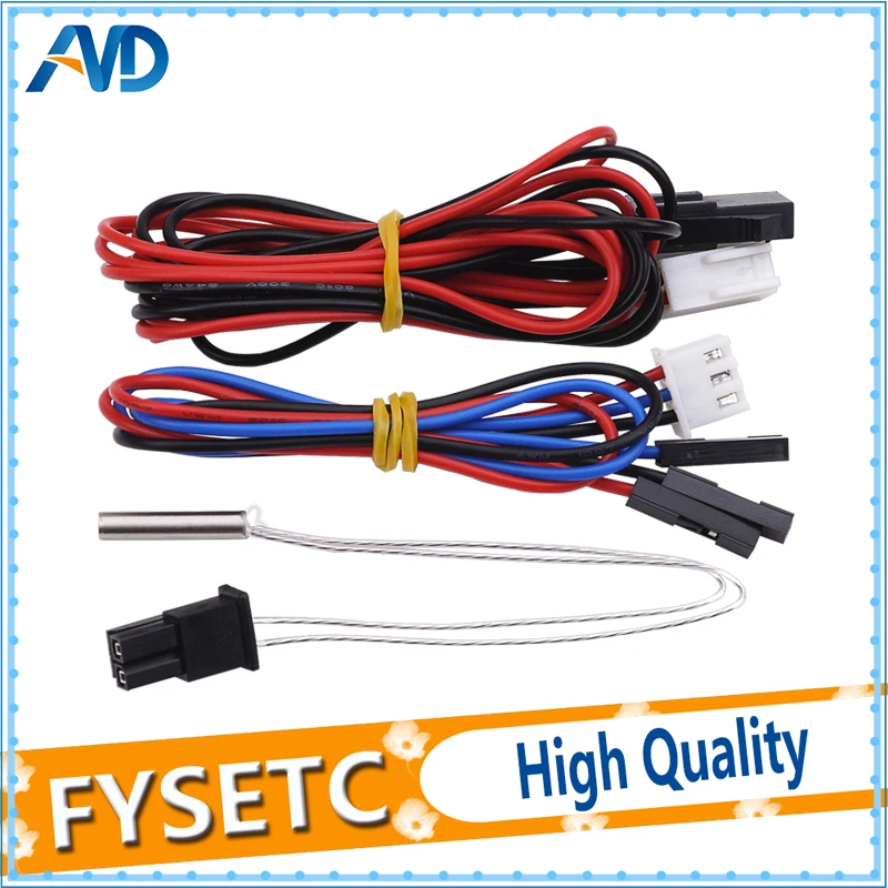 

1PC PT100 Temperature Sensor Cable PT100 Ampliper Connected Cable Molex Connector For Ultimaker 2 V6 Chimera Lite6 Hotend