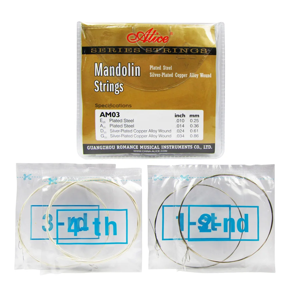 thumbnail image 2 of 10-Pack Mandolin E Strings - Nickel Plated Steel Loop End 1st E 0.010 Gauge Replacement Strings 2 of 13