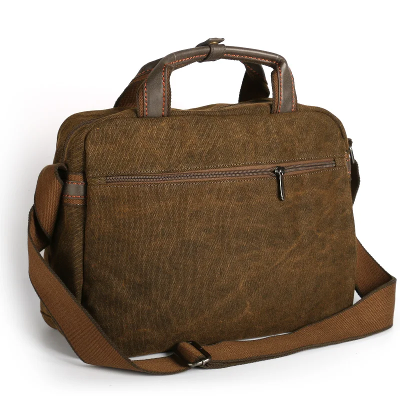 Multifunction Men Retro Classic Briefcase Canvas Vintage Wear Resistant Bags Leisure Toolkit Package