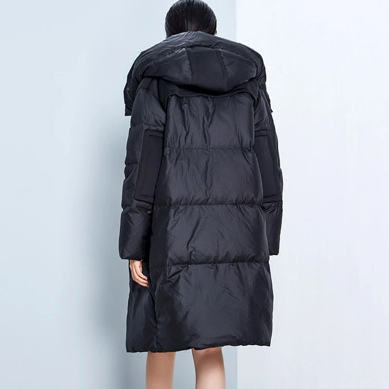 Originale Patchwork Épais blanc Blanc aigyptos Frais Survêtement 2016 Longs Canard bc Conception Chaud Duvet De Noir Hiver Femmes Manteaux 90 Vestes Lâche wI8zq4I