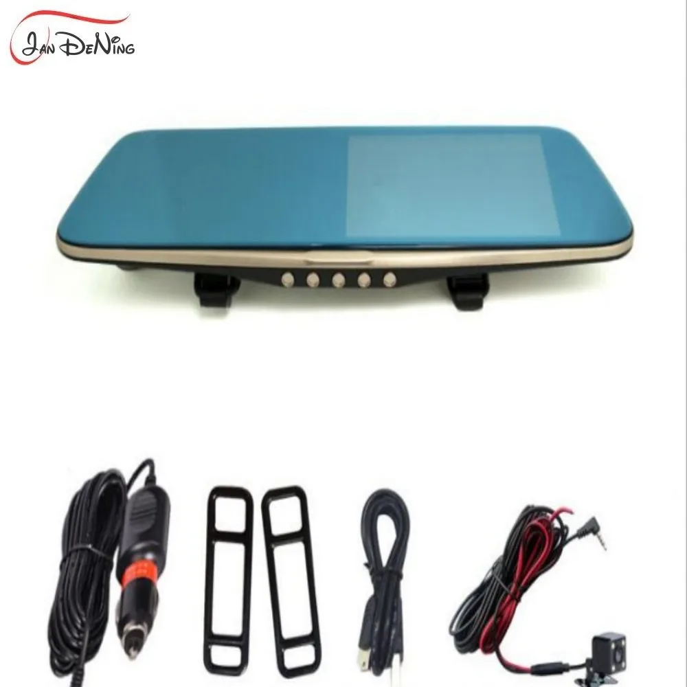 JanDeNing 5 inch 2.5 D Curved Surface Screen Starlight Night vision Dual Lens LDWS WDR+HDR Car Camera Mirror Car Vehicle Box DVR JanDeNing 5 inch 2.5 D Curved Surface Screen Starlight Night vision Dual Lens LDWS WDR+HDR Car Camera Mirror Car Vehicle Box DVR