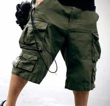 Freies Gürtel Top Verkauf Hochwertiger Herren Cargo-Shorts multi-tasche Solide Männer Kurze Hosen