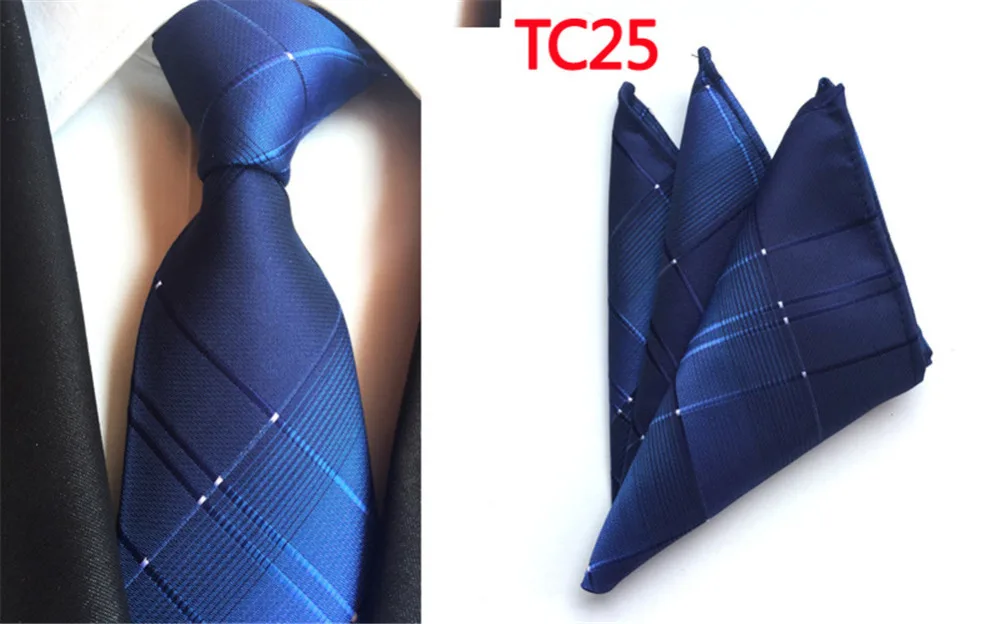 

CityRaider New Solid Blue Colors Silk Boy Necktie Ties For Men Gifts Neckties Slim Handkerchief With Match Tie 2pcs Set CR014