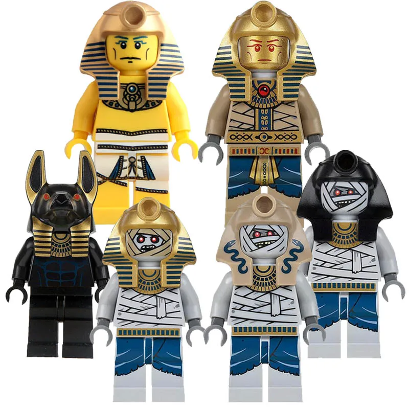

CZHY Egyptian Anubis Mummy Building Blocks Figures Pharoah's Medieval Atlantis Mini Action Bricks Kids Toys Hobbies Gift KL9006