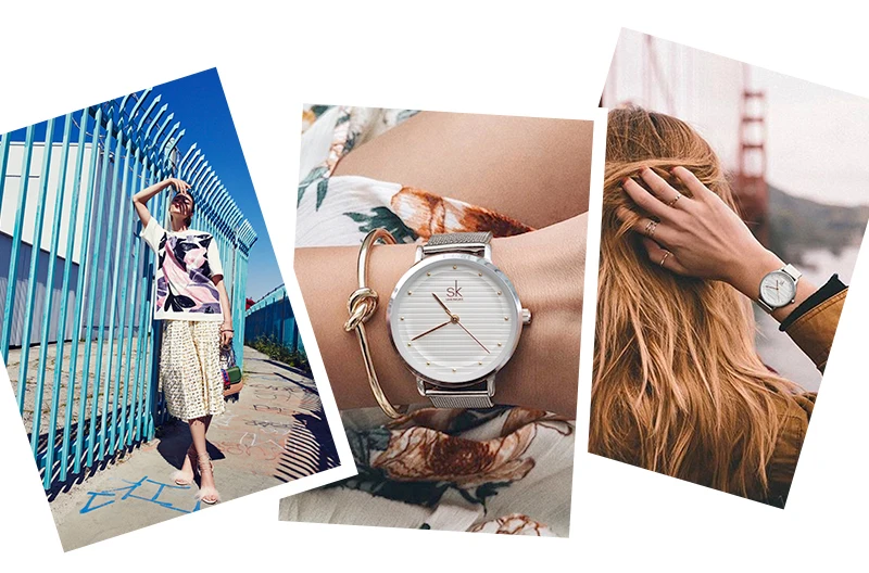 Shengke брендовые модные наручные часы Женщины из нержавеющей стали группа женское платье женские часы кварцевые-часы Relogio feminino sk