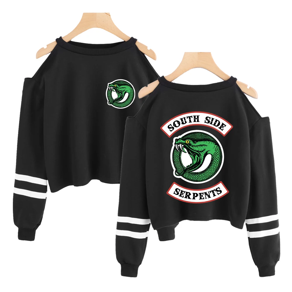 

Riverdale Crop Top Sexy Harajuku Off The Shoulder Tops for Women Kawaii Women Spring Long Sleeve South Side Serpent Clothing