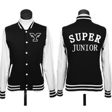 Kpop Super Junior Корейская бейсболка для мужчин и женщин, Костюмы на каждый день, Осень-зима, верхняя одежда SJ с капюшоном зимняя куртка толстовка