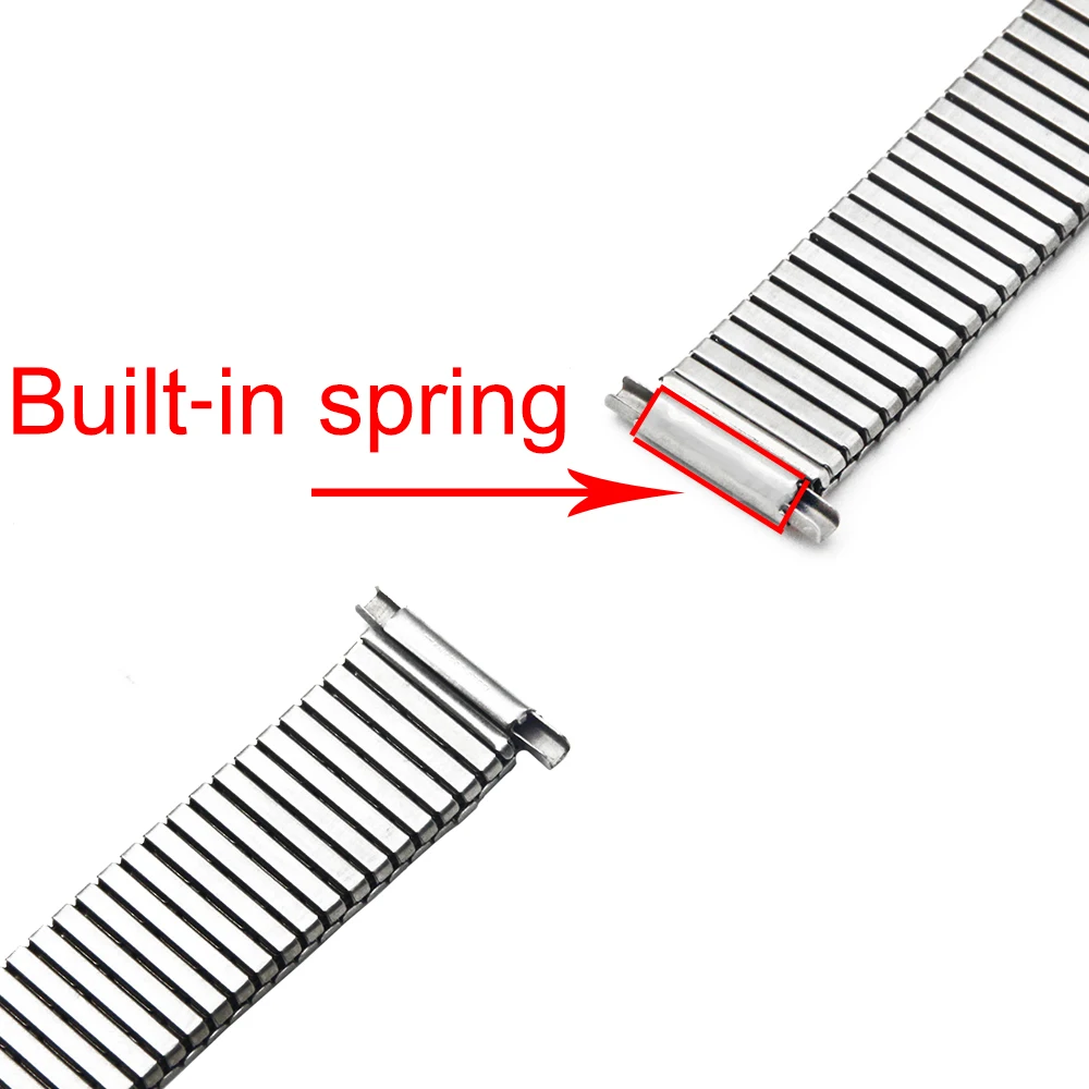 Ремешок из нержавеющей стали 16 мм 17 мм 18 мм 19 мм 20 мм 21 мм 22 мм 23 мм для Гамильтона эластичный ремешок на запястье расширение петли для ремня