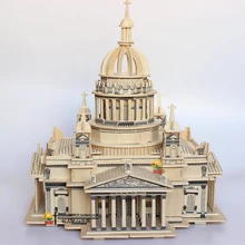 Новые Развивающие игрушки 3D здание модель деревянные головоломки игрушки для детей и взрослых Пазлы ручной работы Подарок для ребенка игрушки