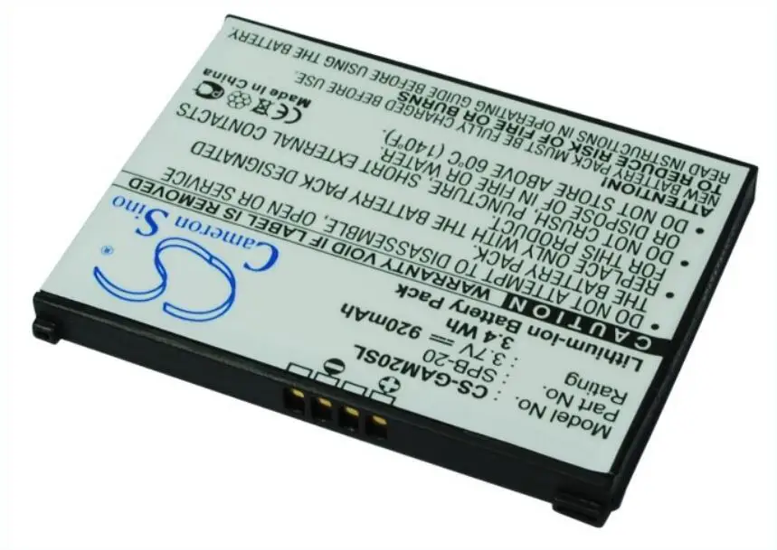 Аккумулятор Cameron Sino 920 мАч для GARMIN ASUS nuvifone M20 M20US 361 00039 20_07G016793450 SPB 20