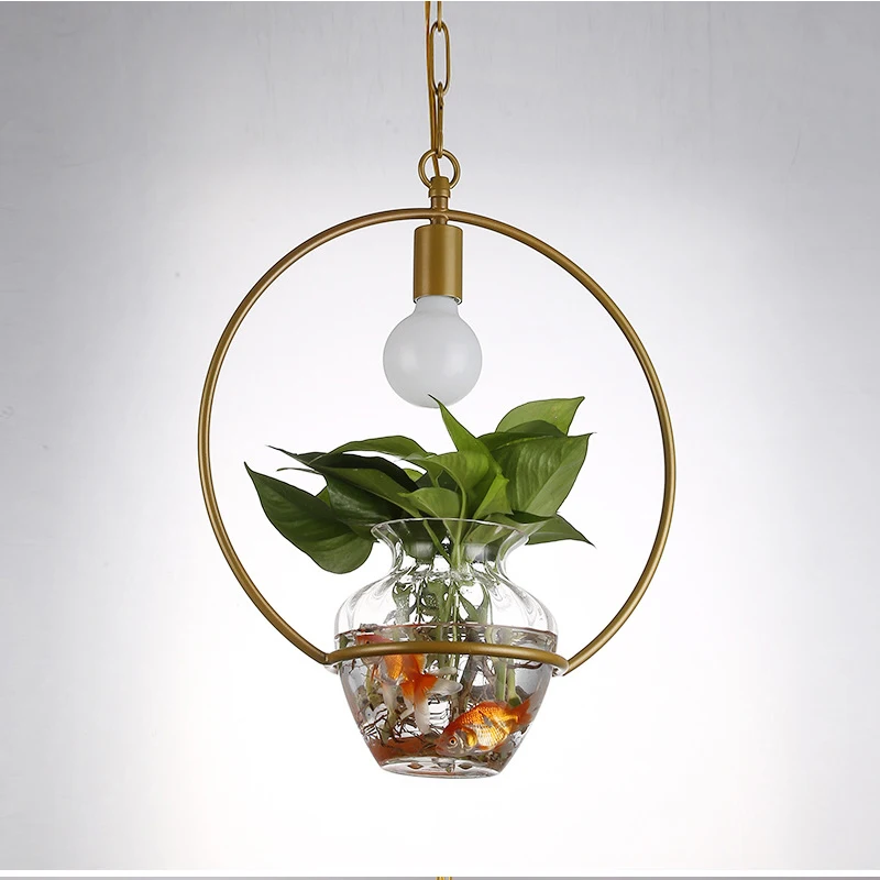 

Flowers plants fish Pendant Lights potted plants Nordic creative personality bar balcony cafe clothing store Pendant LO72510