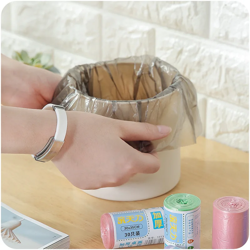 

New 30pcs/roll Thicken Desktop Small Garbage Bags Household Car Mini Disposable Plastic Rubbish Bags Kitchen Bathroom Trash Bag