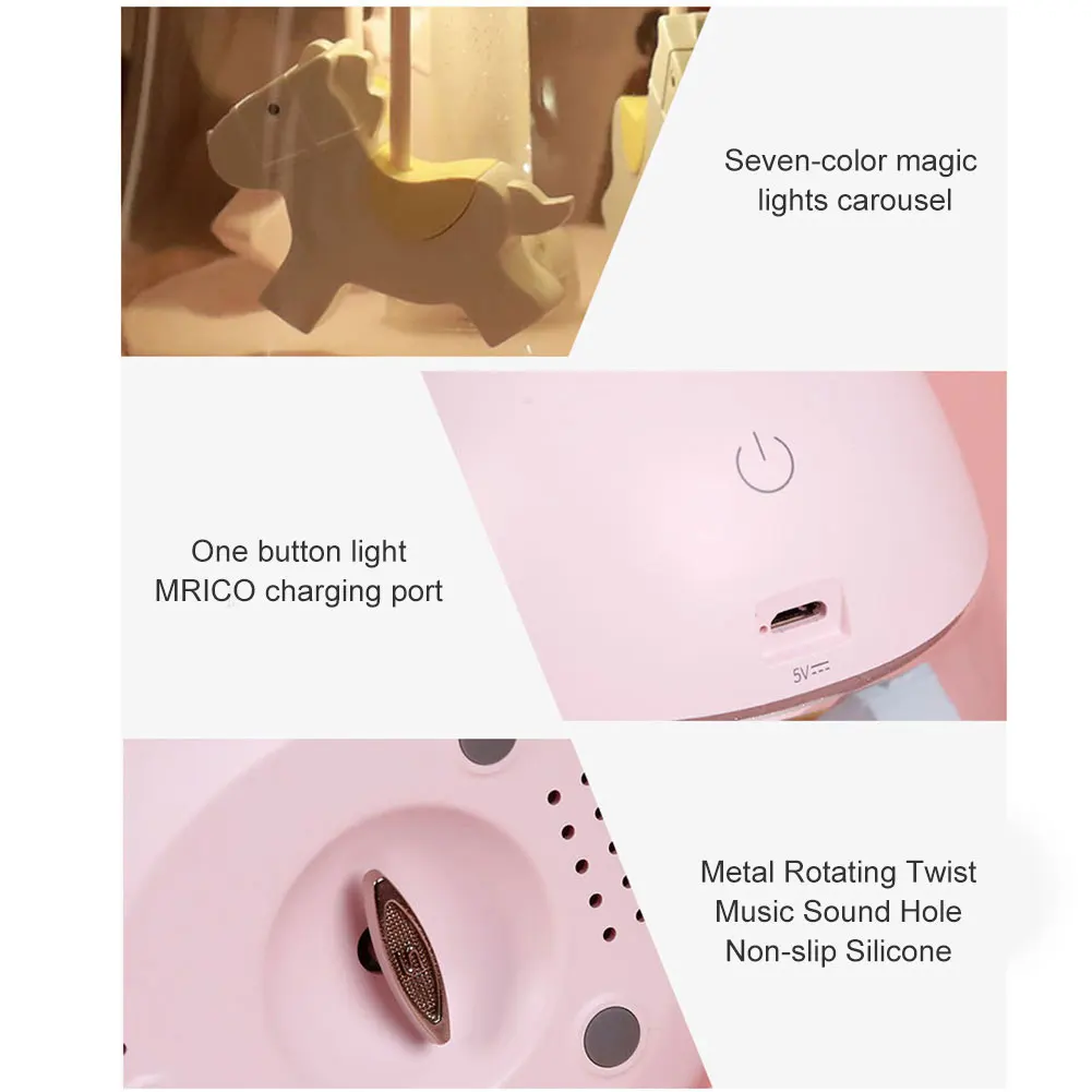

Carousel Music Night Light Cartoon Night Lamp for Bedroom Home Decorations GHS99