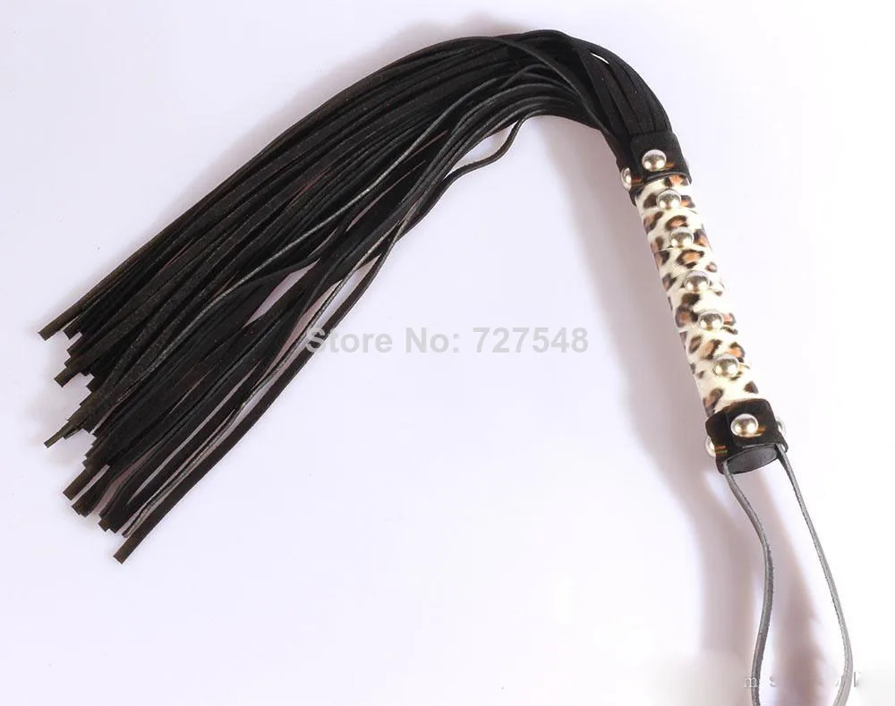 15off 60cm leather spanking flogger whip, handmade Horse whip