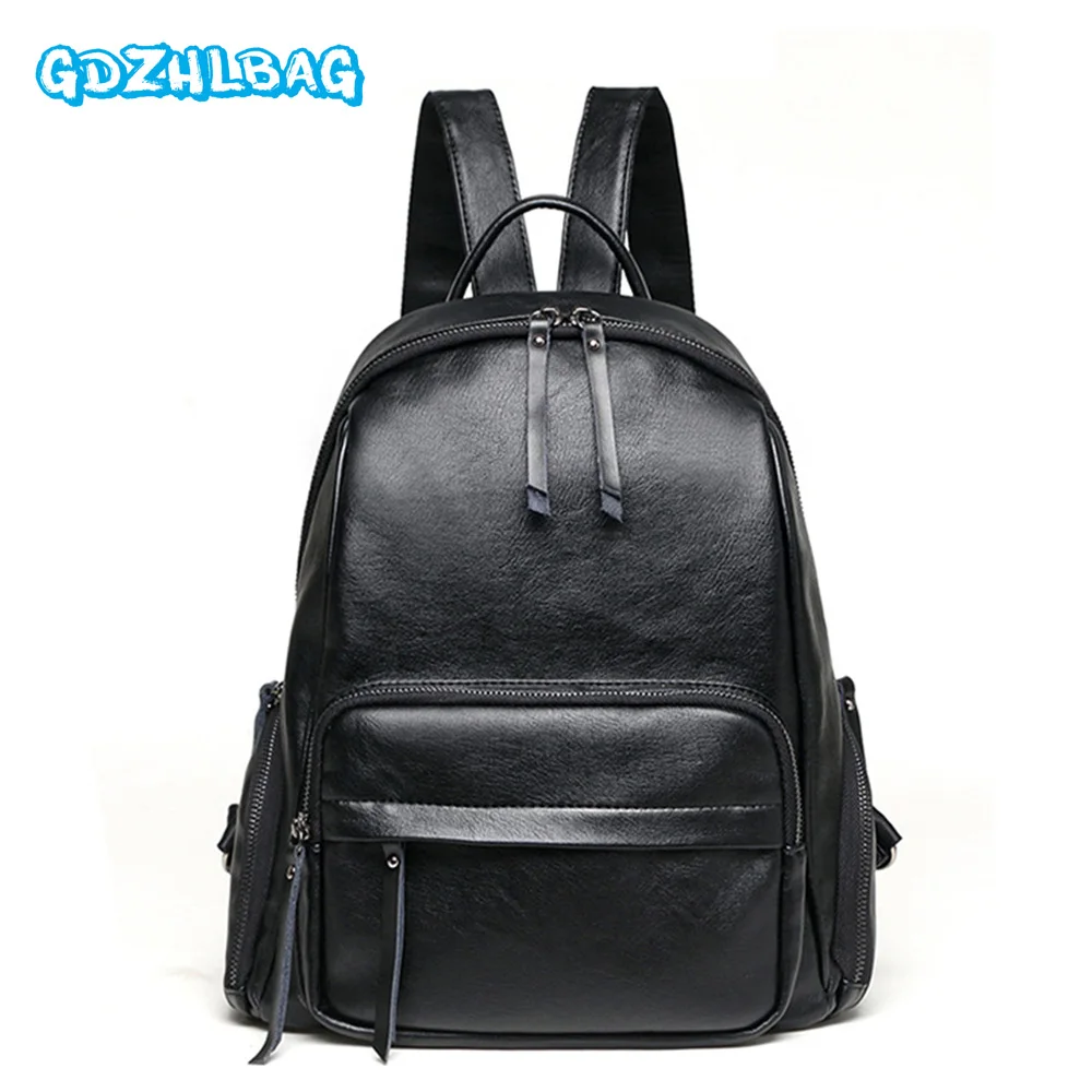 Winter New Arrival Women Backpack 100% Genuine Leather Ladies Travel ...