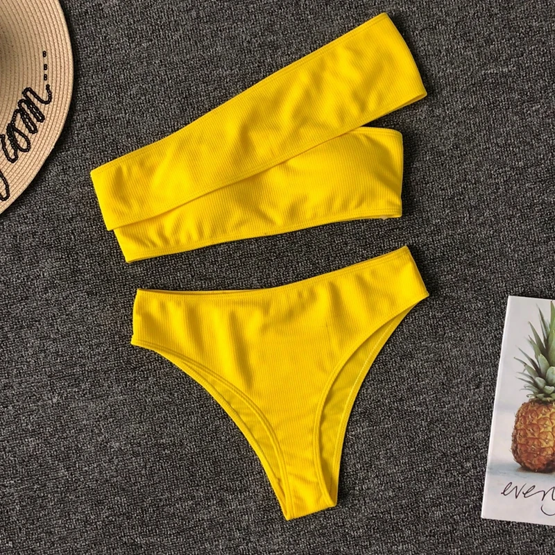 

Y0100 Women Sexy Bikinis 2019 Summer Sexy Strapless Beach Swimwear Women Swimsuit Push Up High Waist Bikini