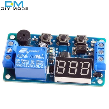 

Digital LED Display Time Delay Relay Module Board DC 12V Control Programmable Timer Switch Trigger Cycle Module Car Buzzer