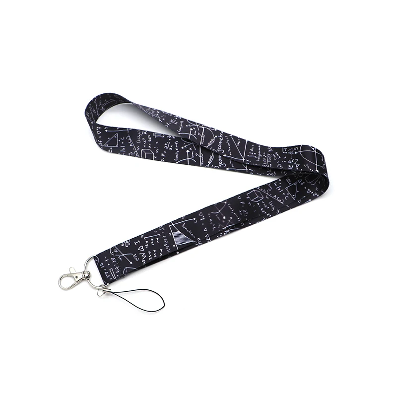 

20pcs/lot Lanyard For Keychain ID Card Pass Geometric Function Science Mobile Phone Hang Rope Lariat Lanyard Key Holder Q905
