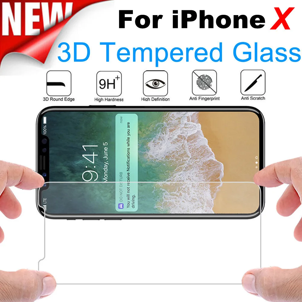 Del Full Cover Curved Premium Tempered Glass Screen Protector Film For