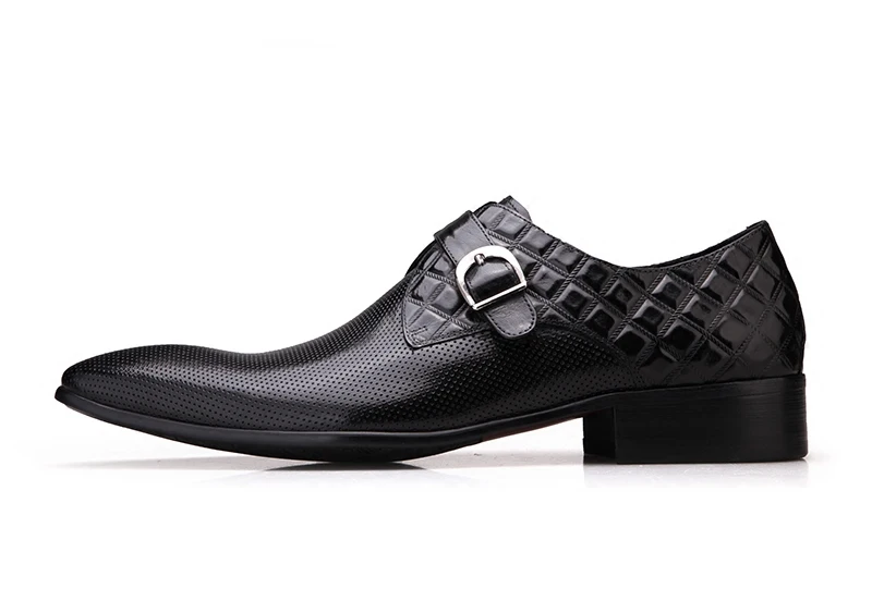 En 2 Top Boucle As Véritable Mariage Partie D'affaires Show De 1 Chaussures Forma as Mens High Robe Talon Cuir Plat 5BqwxHHd