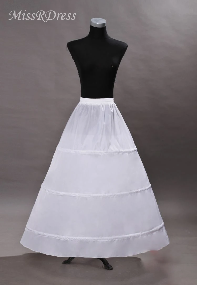 MissRDress 3 Обручи белая Нижняя юбка свадебное платье Длинные Свадебные Нижняя юбка Лидер продаж кринолин Jupon для Свадебные аксессуары JKC12