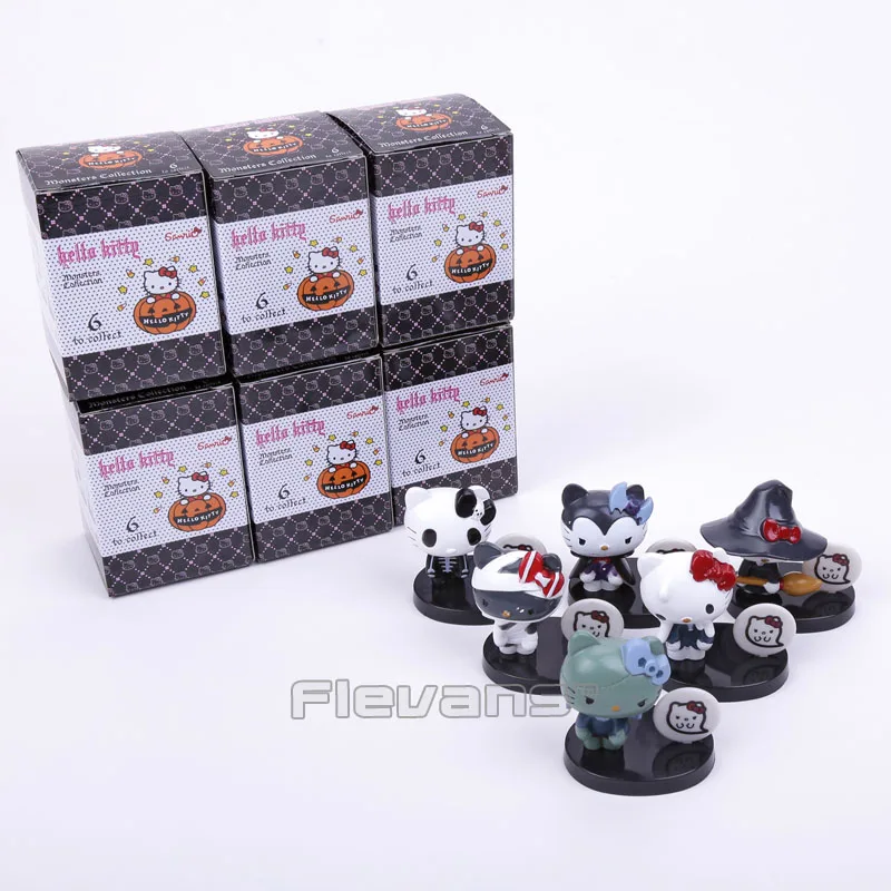 

Hello Kitty Monsters Collection Halloween Series Mini PVC Figure Collectible Model Toys 6pcs/set 5cm Boxed