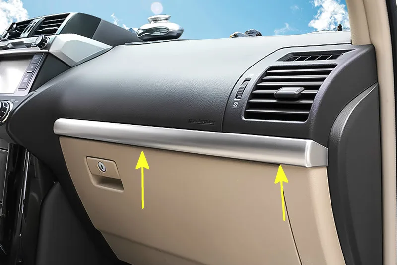 Left hand drive 2* Matte Chrome Inner Front Dashboard Center Control