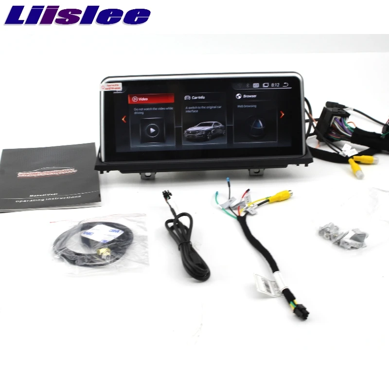 Cheap LiisLee For BMW X6 E71 2011~2013 For CIC System EVO ID6 CarPlay Adapter Car Multimedia Player GPS Audio Radio Navigation NAVI 4