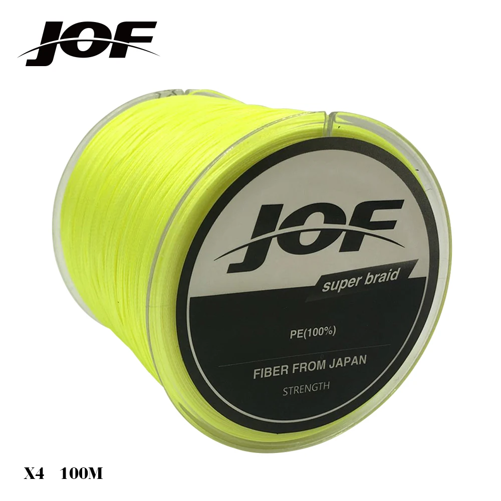 

Braided Fishing Line JOF 100m multifilament fishing Material 4 STRANDS 20 30 40 50 60 80100lb