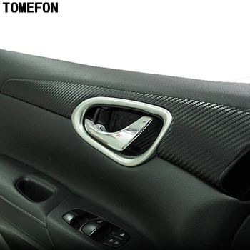 

TOMEFON 4pcs For Nissan sylphy Pulsar 2012-2014 ABS Inner Door Handle Bowl Cover Interior Trim