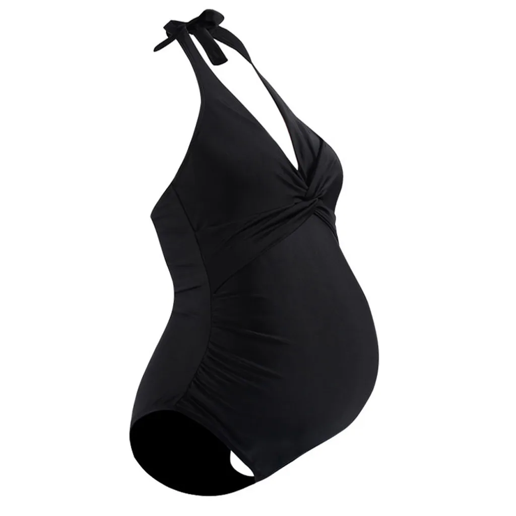 

MUQGEW 2019 Women maternity swimwear Summer Pregnant Tankinis Solid Bikinis Swimsuit Beachwear Bathing Suit swimsuit Pregnancy