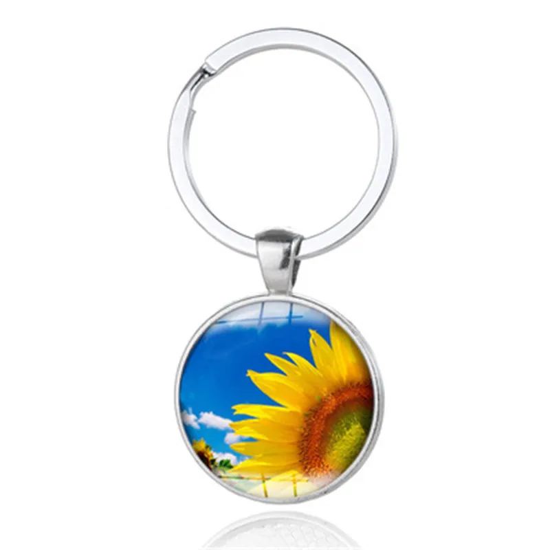 

Hot sale Europe and America retro sunflower time personalized keychain Keychain Accessories Accessories