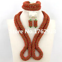 Красивые хрустальные бусины ручной работы ожерелье Африканский Свадебный Ювелирные изделия Леди Свадебная вечеринка бусины Подарок