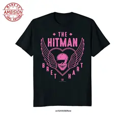 Забавная Мужская футболка новинка футболка Hitman Bret Hart 1 Цвет Футболка с черепом