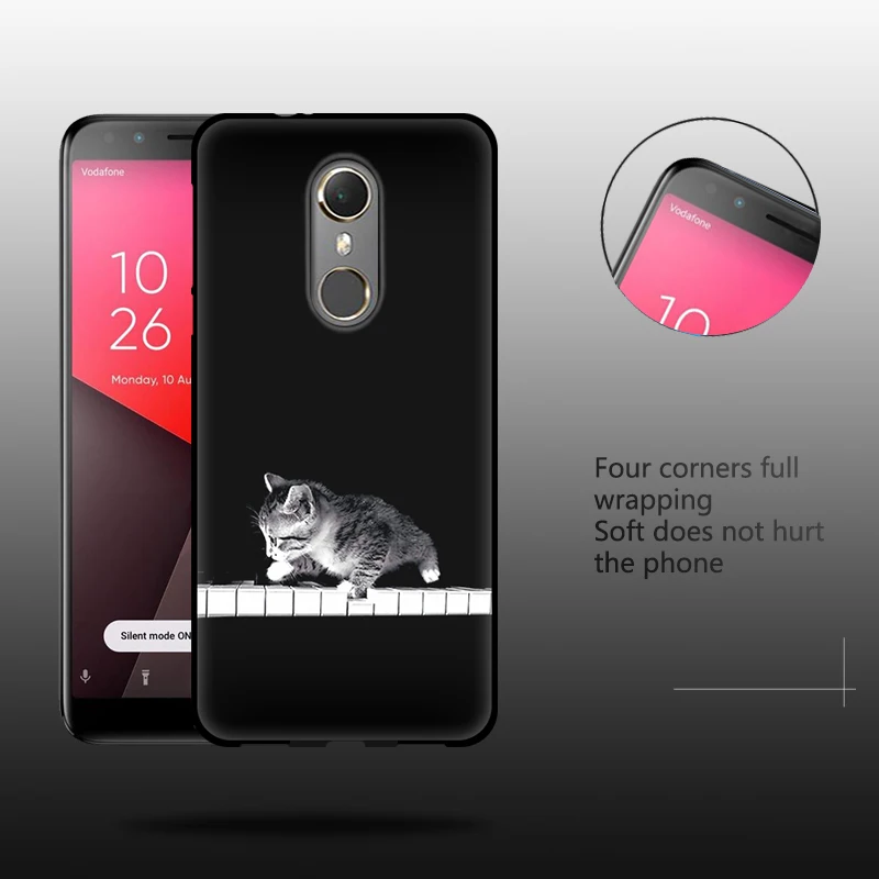 JURCHEN Back Cover For Vodafone Smart N9 Silicone Case Soft Cartoon Phone Case For Vodafone Smart N9 VDF720 Case Cover Cute 5.5"
