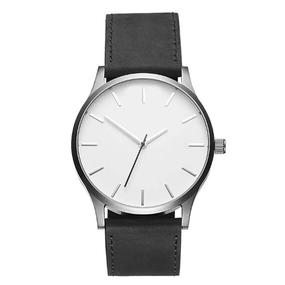 

Watches for Men Fashion Business Quartz Large Dial Matte Belt Wrist Watch erkek kol saati saat erkekler montres homme 2019