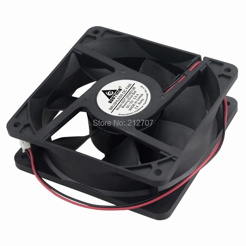 

Gdstime 12V Ball Bearing 120x120x38mm DC Brushless Computer Case Cooler Fan