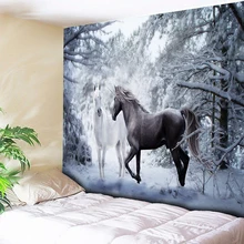 Snow Unicorn Decoration Tapestry Wall Hanging Background Cloth Christmas Psychedelic Wall Carpet Camping Tent Travel Mattres Snow Unicorn Decoration Tapestry Wall Hanging Background Cloth Christmas Psychedelic Wall Carpet Camping Tent Travel Mattres