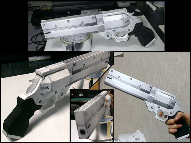 Revolver Vash Gun Paper Model Weapon Firearms 3D Hand-made Drawings Military Puzzle Toys Revolver Vash Gun Paper Model Weapon Firearms 3D Hand-made Drawings Military Puzzle Toys