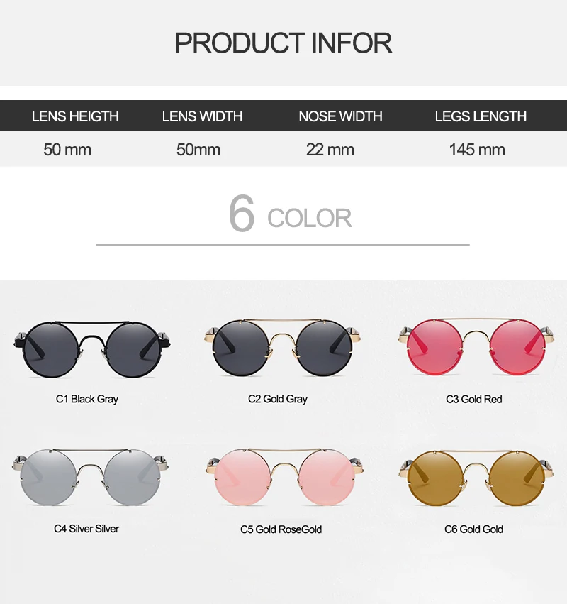 2018 New Round Unisex Sunglasses (23)