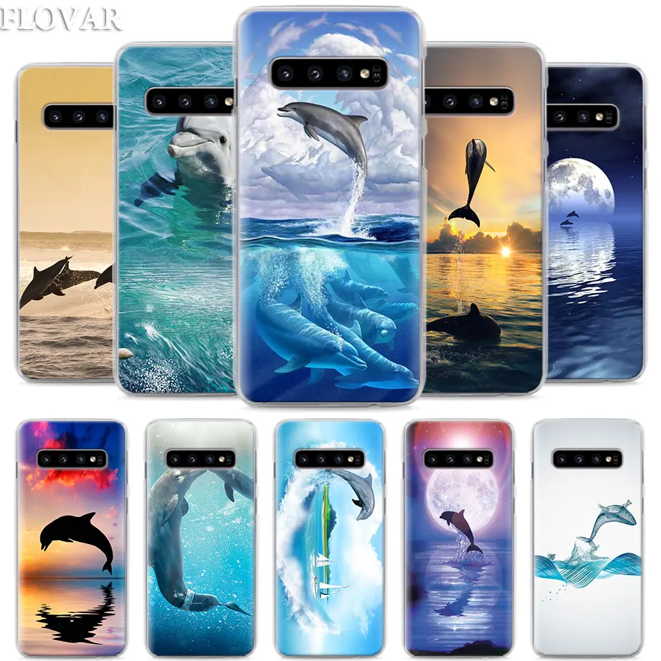 

Ocean Animal Dolphin Phone Case for Samsung Galaxy S10e S10 Plus S7 S8 S9 Plus Note 8 9 M10 M20 M30 Hard Case Coque