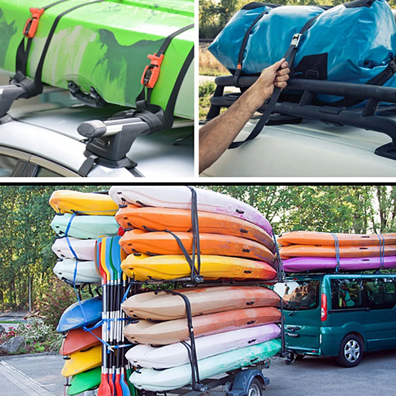 

Adjustable Protective Buckled Tow Rope Car Luggage Bag Lashing Tie-Down Belt For Riding Camping Outdoor Accessories